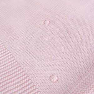 Manta bebé malha pompom