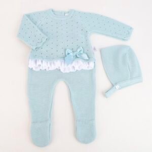 CONJUNTO 3 PEÇAS MALHA «FOLHO/LACINHO»