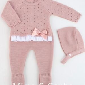 CONJUNTO 3 PEÇAS MALHA «FOLHO/LACINHO»