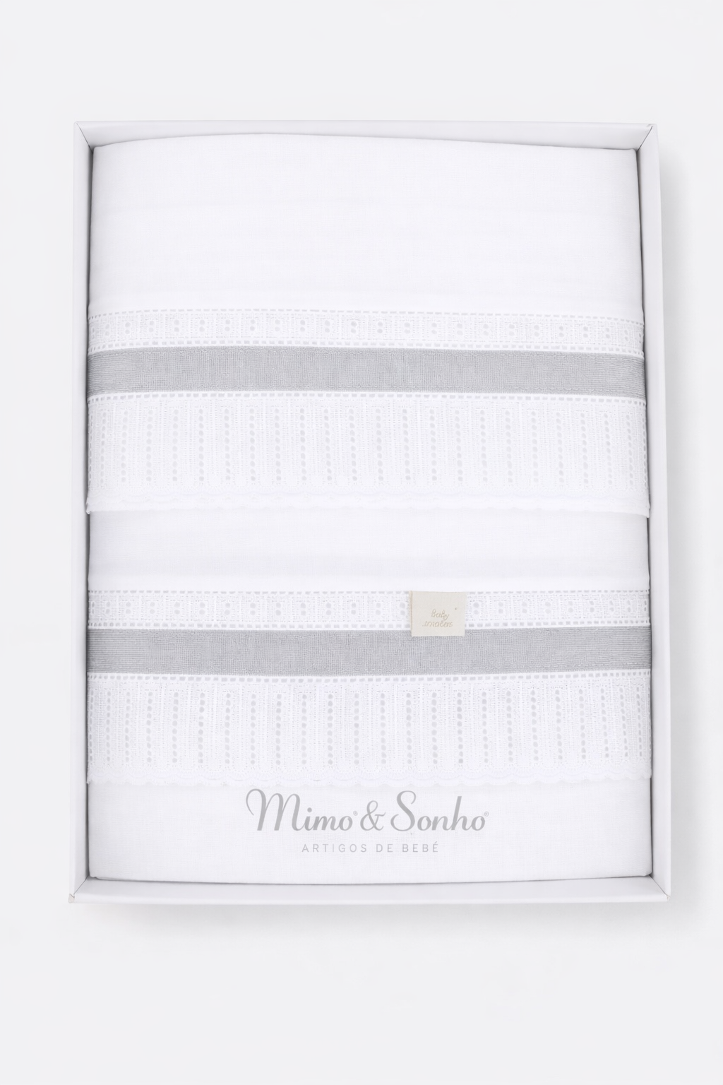 JOGO LENÇOL ALCOFA ALGODÃO «RENDA ROMA» - Image 2