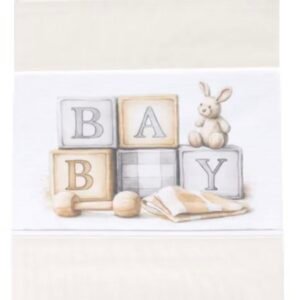 Jogo Lençóis Alcofa Bebé Estampado Algodão Cubos