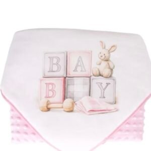 Manta Bebé Topitos Estampada Cubos