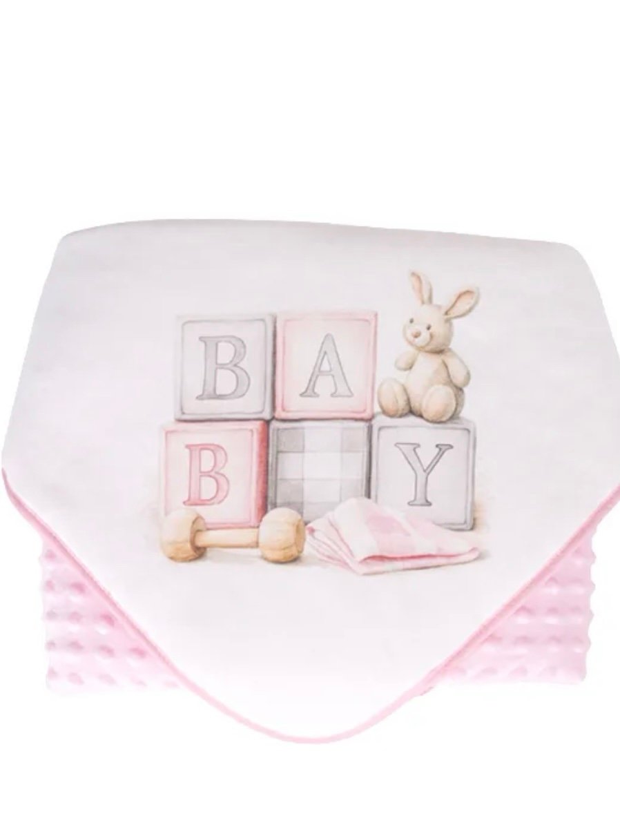 Manta Bebé Topitos Estampada Cubos - Image 3