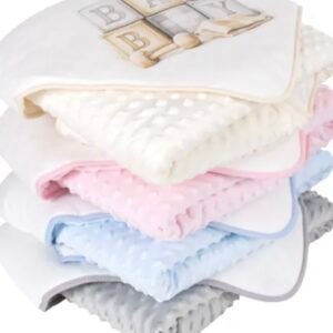 Manta Bebé Topitos Estampada Cubos