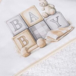 Toalha Bebé Estampada Cubos